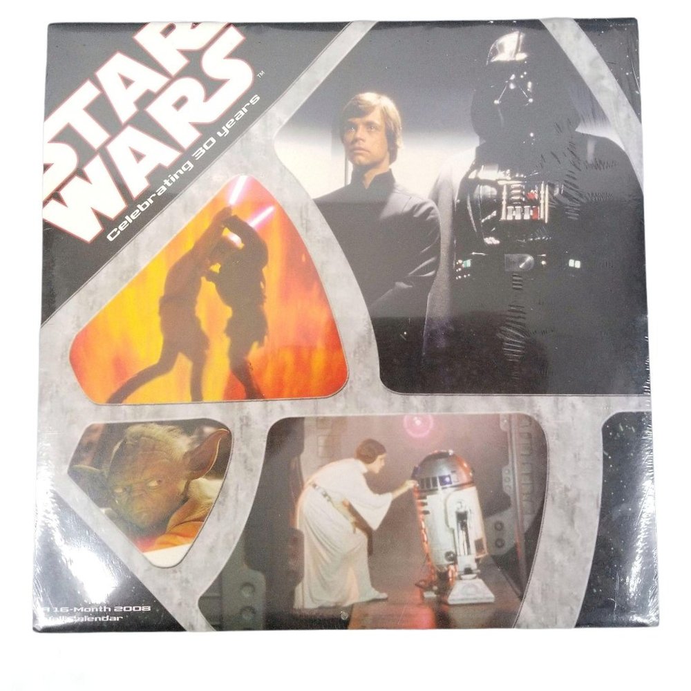 Star Wars 2008 16 Month Wall Calendar NEW Sealed